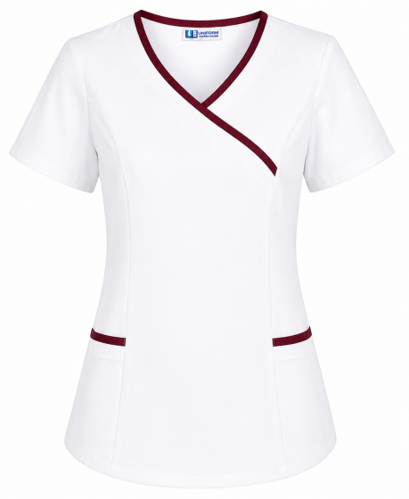 Chloe white maroon9